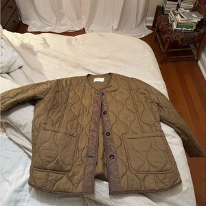 Quilted Lightweight Jacket in Brown